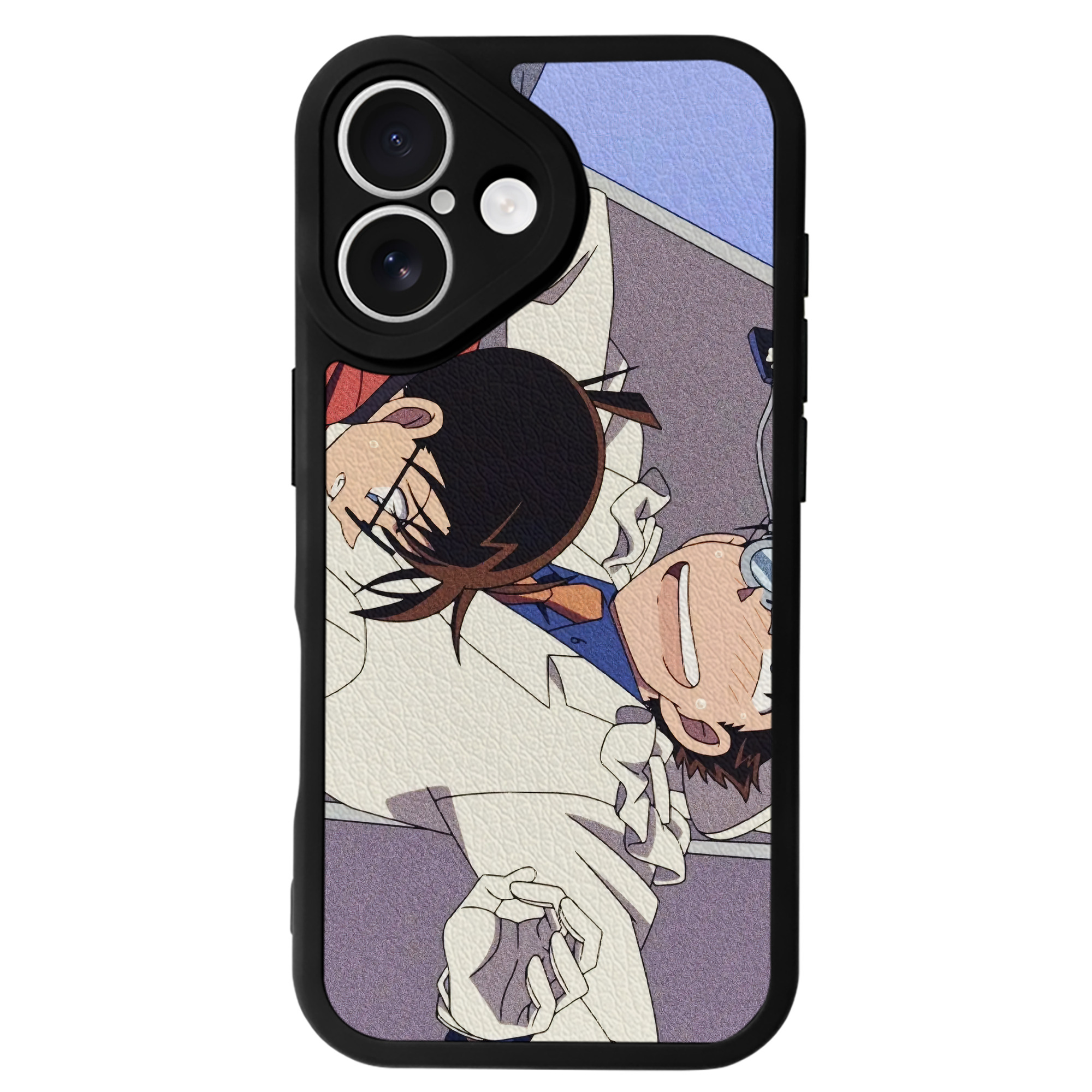 （画像用） 名探偵コナン Detective Conan 【iPhone 16シリーズ対応】シリコンスマホケース（レザー調） 材質：シリコン